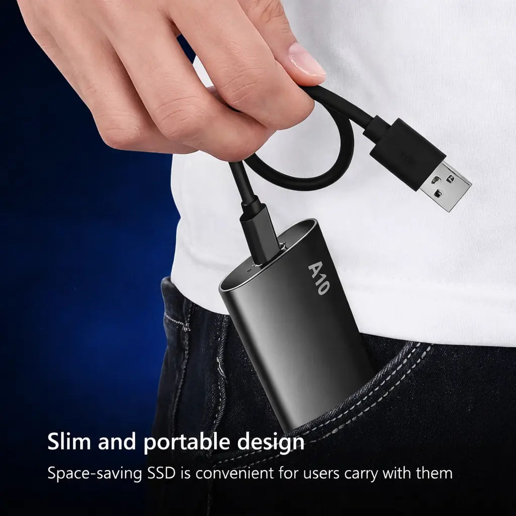 Portable 4TB External SSD USB-C High Speed Compact Solid State Drive