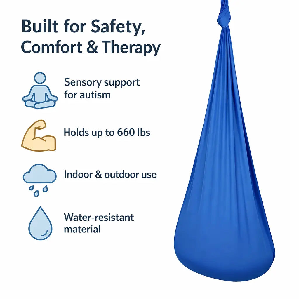 Sensory Pod Swing for Kids and Adults Indoor Outdoor Hanging Hammock Chair