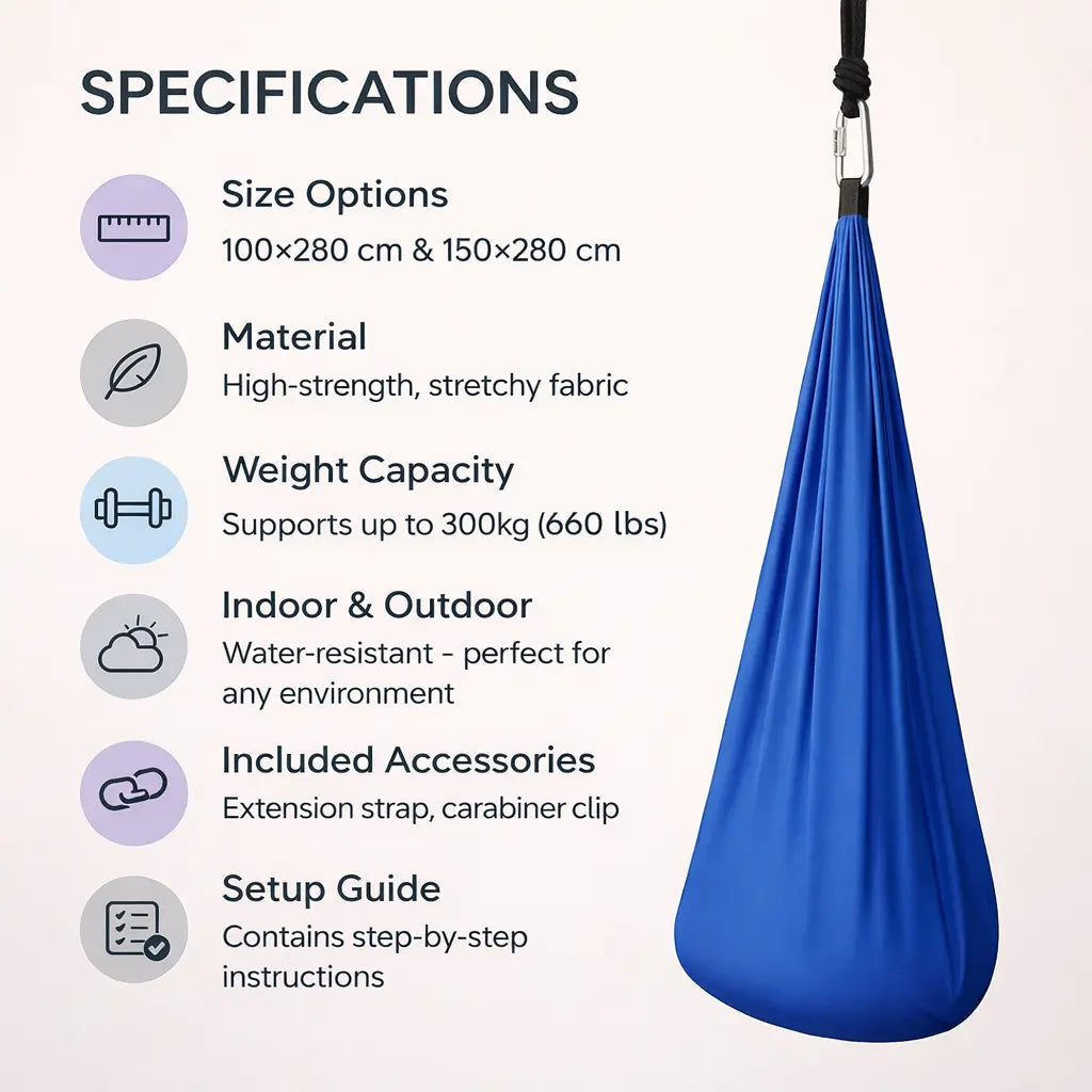 Sensory Pod Swing for Kids and Adults Indoor Outdoor Hanging Hammock Chair