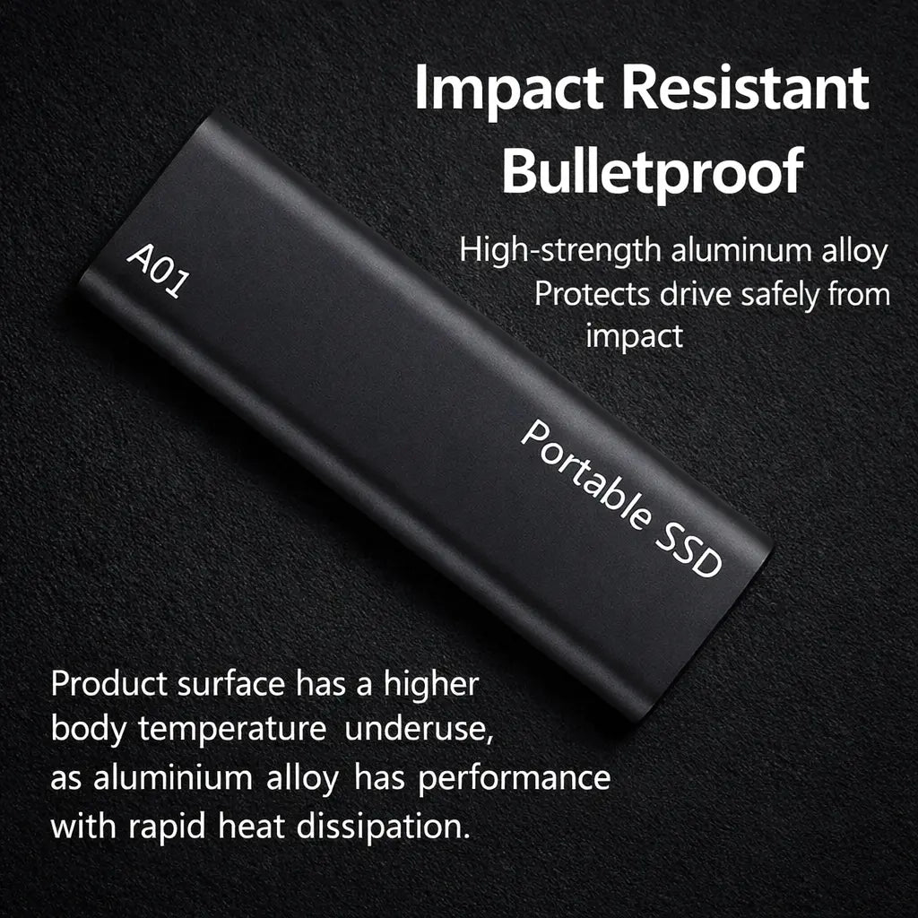 Portable 4TB External SSD USB-C High Speed Compact Solid State Drive