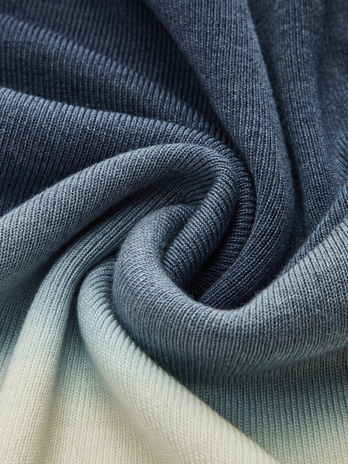 Wool-Blend Ombre Slim Knit Top