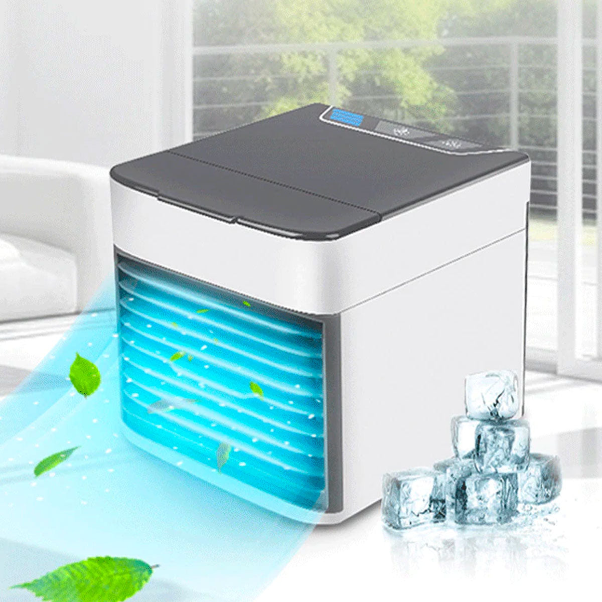 Versatile 3-in-1 Air Cooler: Fan, Humidifier, and Air Purifier – Compact, Silent Operation with LED Night Light
