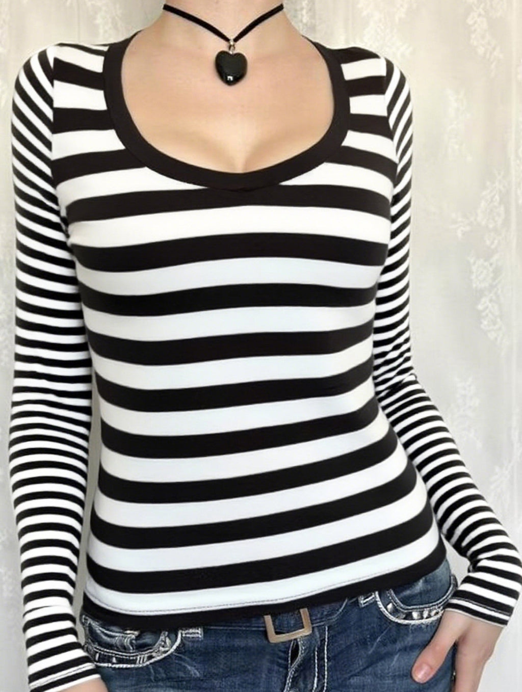Women’s Striped Long Sleeve Top – Classic Casual Blouse | Dripiume