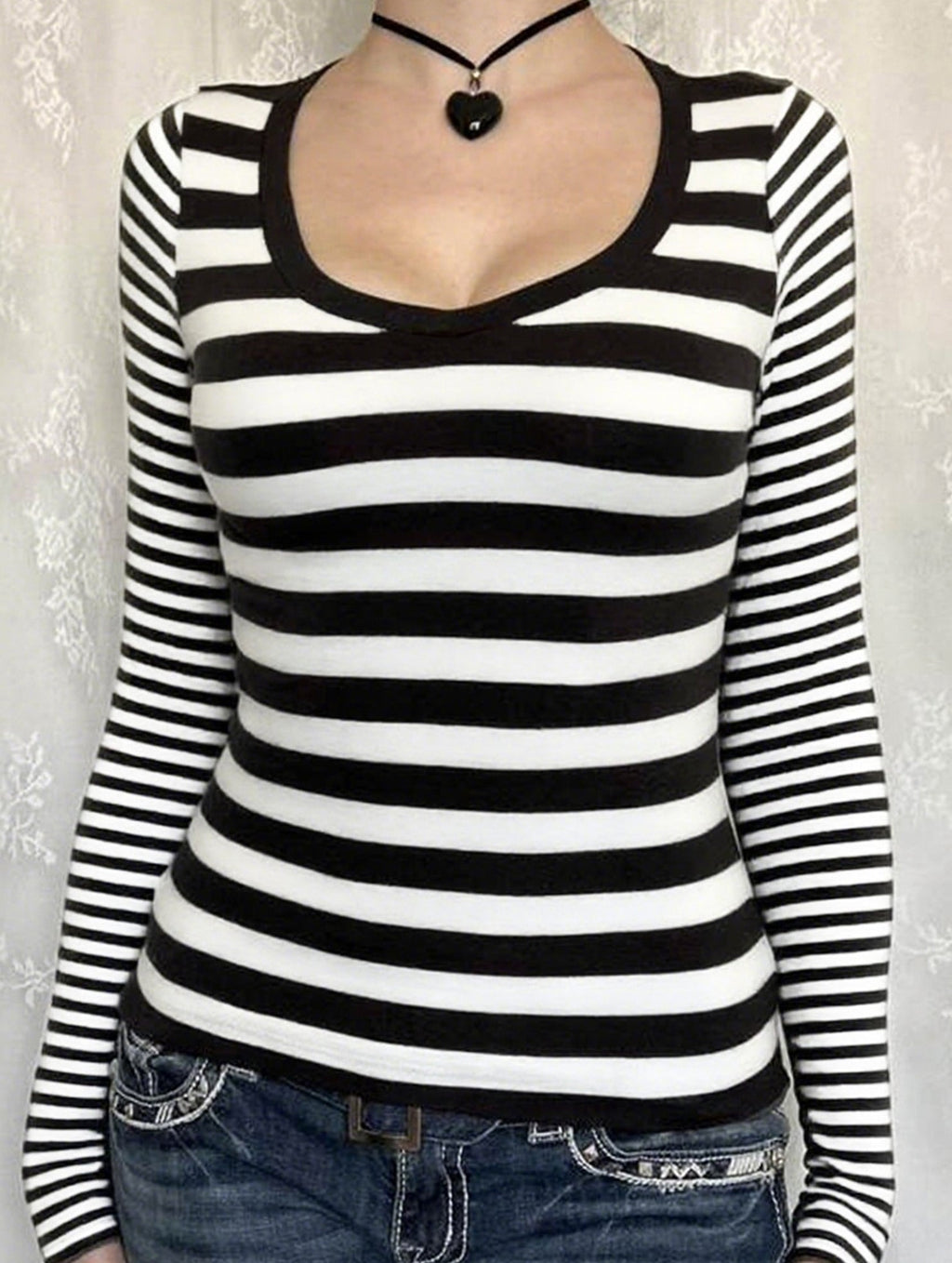 Women’s Striped Long Sleeve Top – Classic Casual Blouse | Dripiume