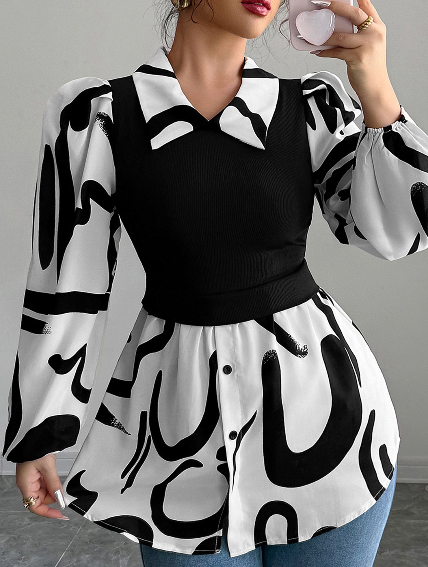 Women’s Graphic Print Layered Vest Top | Dripiume