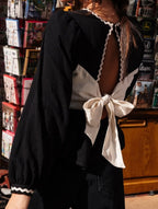 Women’s Backless Bow Tie Blouse | Dripiume