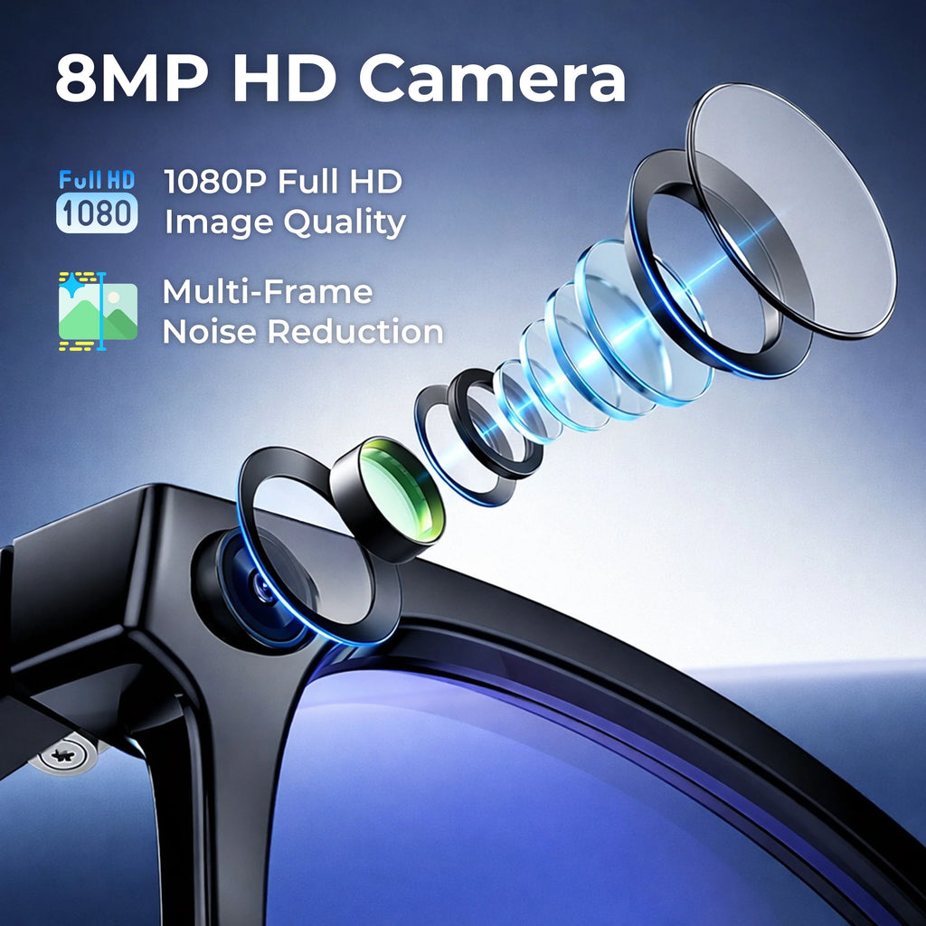 Smart AI Glasses with HD Camera & Translation – VisionSync Pro