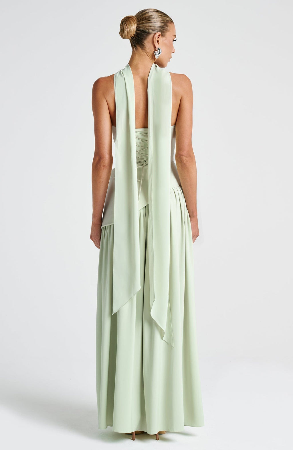 Strapless Long Dress with Draped Detail & Elegant Silhouette – Mya