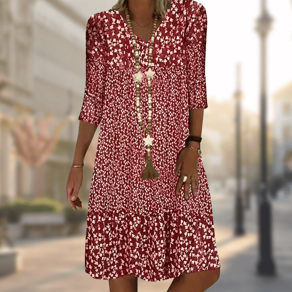 Solara | Chic and Comfortable Floral Midi Dress for Women