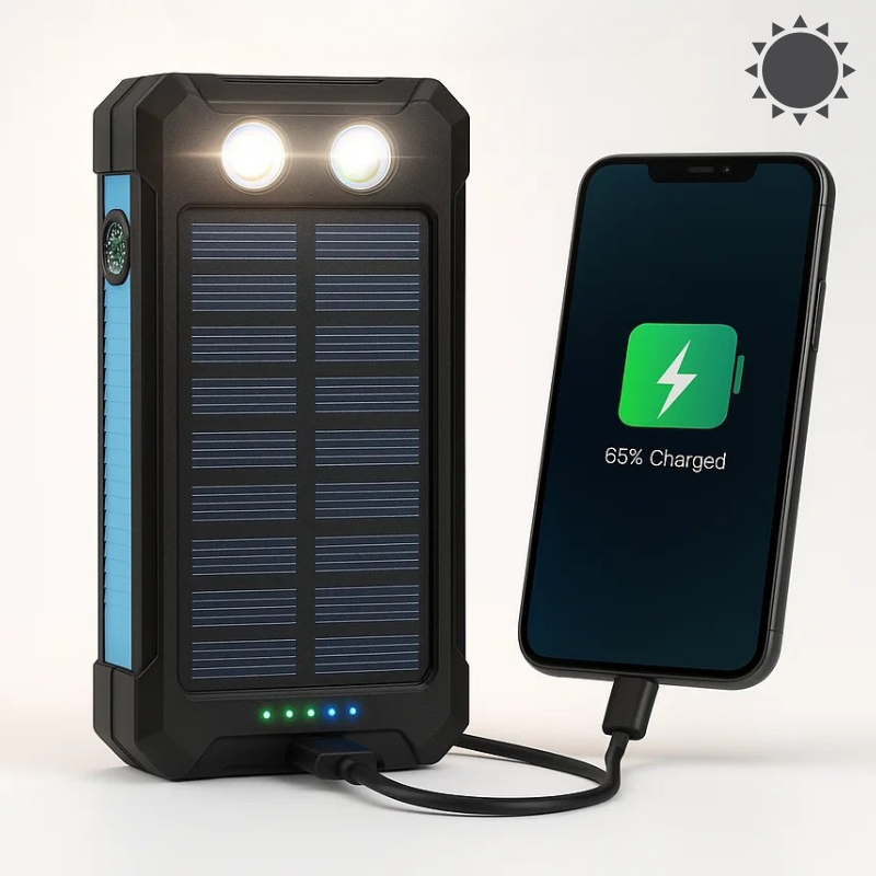 500.000mAh Solar Charger Waterproof Power Bank External