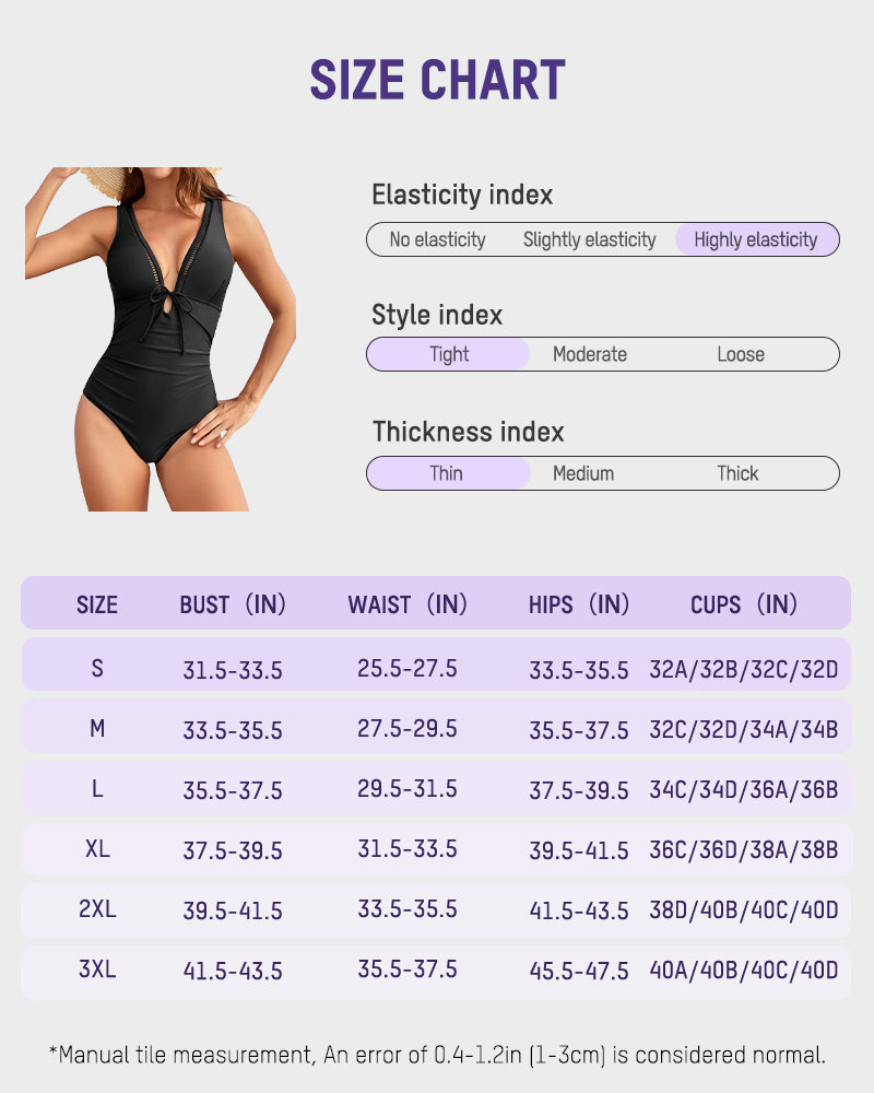 Women’s V-Neck Sculpting One-Piece Swimsuit
