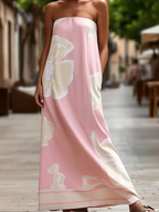 Strapless Printed Swing Dress - Summer Tube Top Casual Style