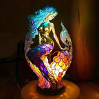 Lamp Stained Glass Animal Table Accent Light Sculpture