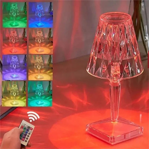 3-in-1 Wireless Rechargeable Crystal LED Table Lamp