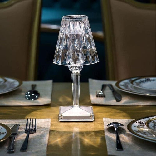 3-in-1 Wireless Rechargeable Crystal LED Table Lamp