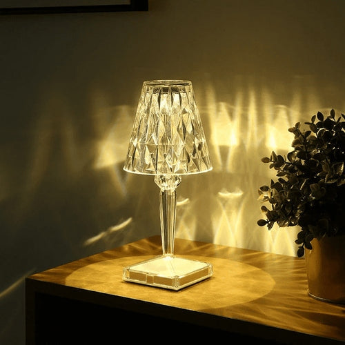 3-in-1 Wireless Rechargeable Crystal LED Table Lamp