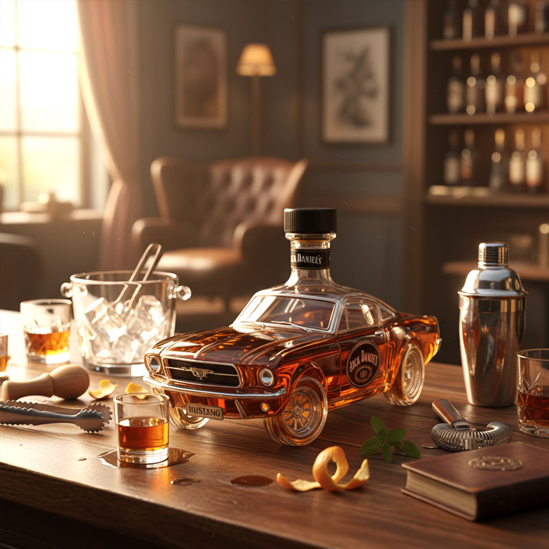 Mustang Car-Shaped Whiskey Decanter for Home Bar