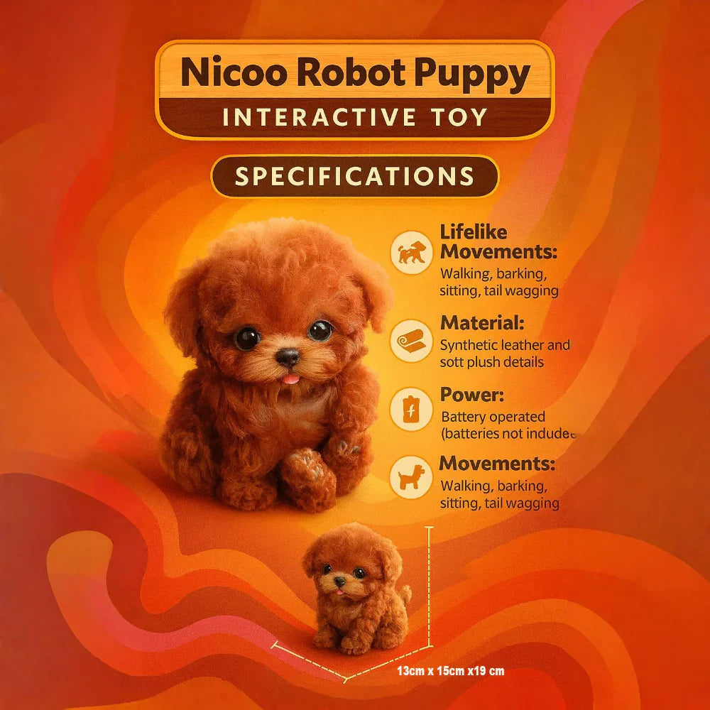 Nicoo Interactive Robot Dog Toy - Realistic Lifelike Companion for Kids