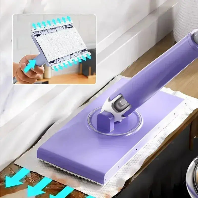 360° Mini Flat Mop Hands Free Self Wringing Cleaning Mop with Washable Pads