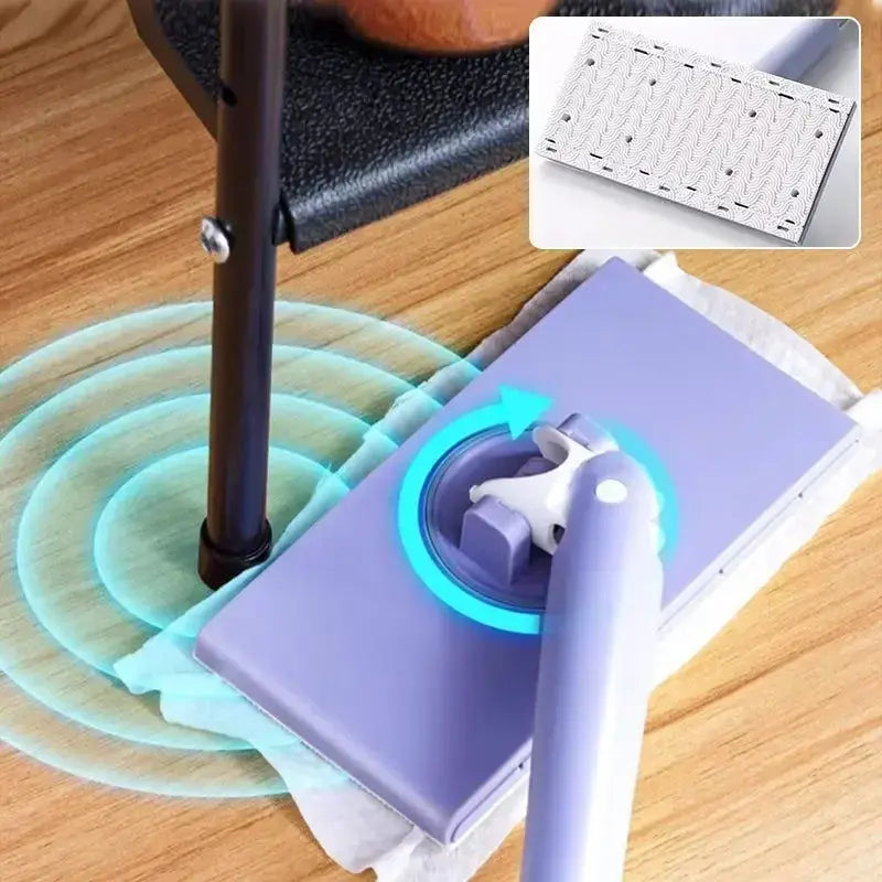 360° Mini Flat Mop Hands Free Self Wringing Cleaning Mop with Washable Pads