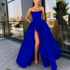 Strapless Evening Long Dress – Flared Cut