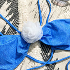 Chic & Stylish Ladies' Bikini with Elegant Floral Accents and Delicate Lace Details