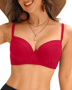 Women’s Balconette Bikini Top – Underwire Support & Elegant Fit | Dripiume