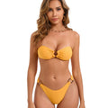 Chic Women's Bandeau Bikini with Trendy Ring Detail