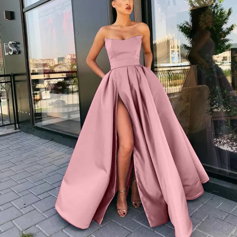 Strapless Evening Long Dress – Flared Cut