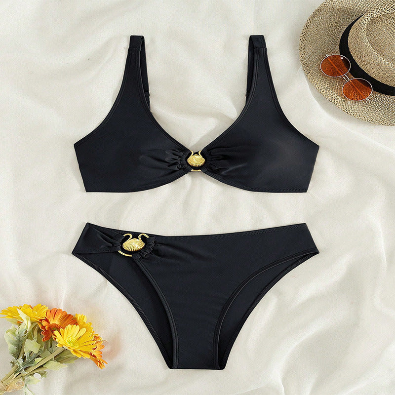 High-Waisted Bikini Set for Women with Sculpting Fit and Modern Swim Design