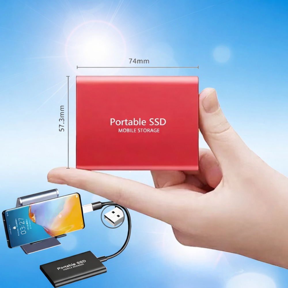 Compact High-Speed Portable SSD External Drive - Premium Quality