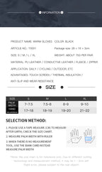 Winter Thermal Touchscreen Gloves – Windproof & Water-Resistant, Non-Slip Unisex Gloves for Cycling and Cold Weather