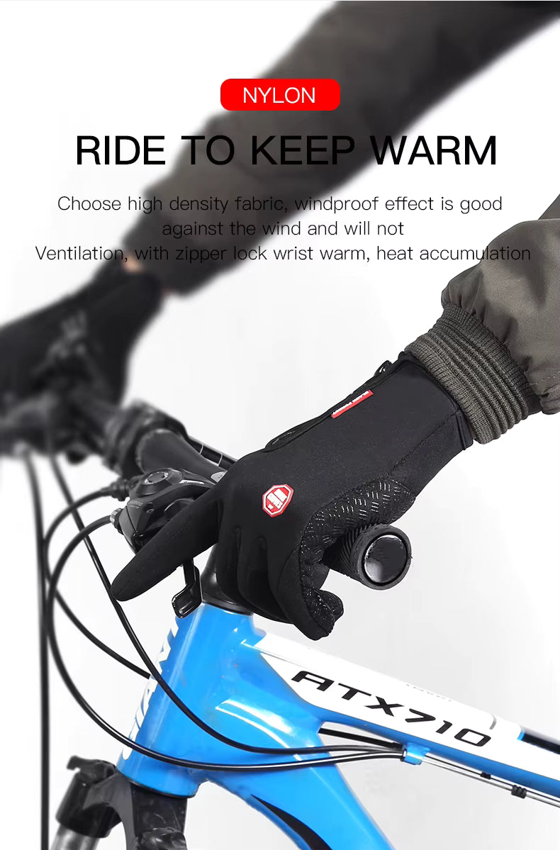 Winter Thermal Touchscreen Gloves – Windproof & Water-Resistant, Non-Slip Unisex Gloves for Cycling and Cold Weather