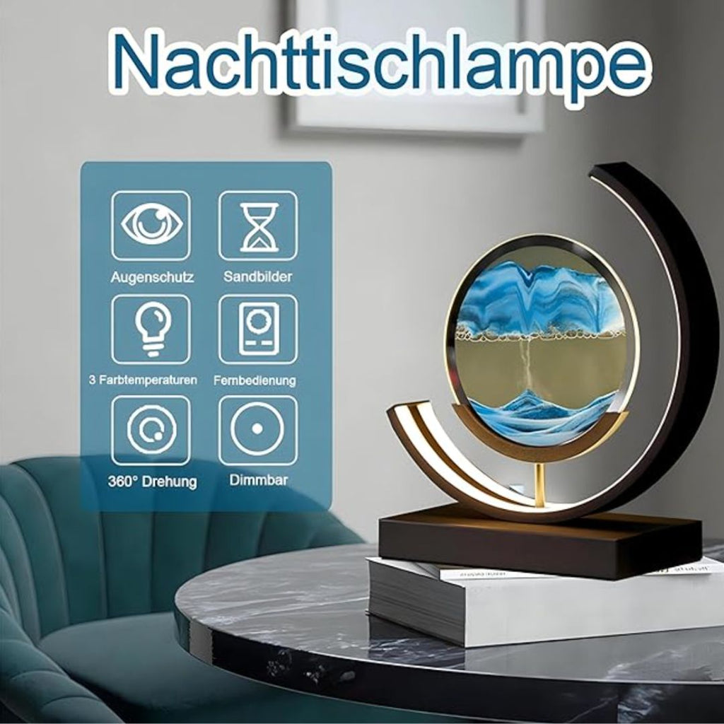 Deep Sea Sandscapes: Illuminated Sand Art for Serene Home Decor