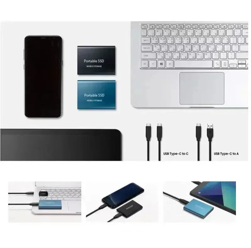 Compact High-Speed Portable SSD External Drive - Premium Quality