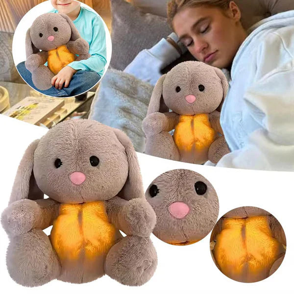 Breathing Bunny Plush Toy – Soft Calming Sleep Companion Stuffed Animal