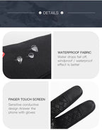 Winter Thermal Touchscreen Gloves – Windproof & Water-Resistant, Non-Slip Unisex Gloves for Cycling and Cold Weather