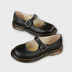 Women’s Mary Jane Shoes With Buckle Strap And Flat Sole