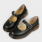 Women’s Mary Jane Shoes With Buckle Strap And Flat Sole