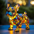 Table Lamp Stained Glass Dog Style Animal Decor Light