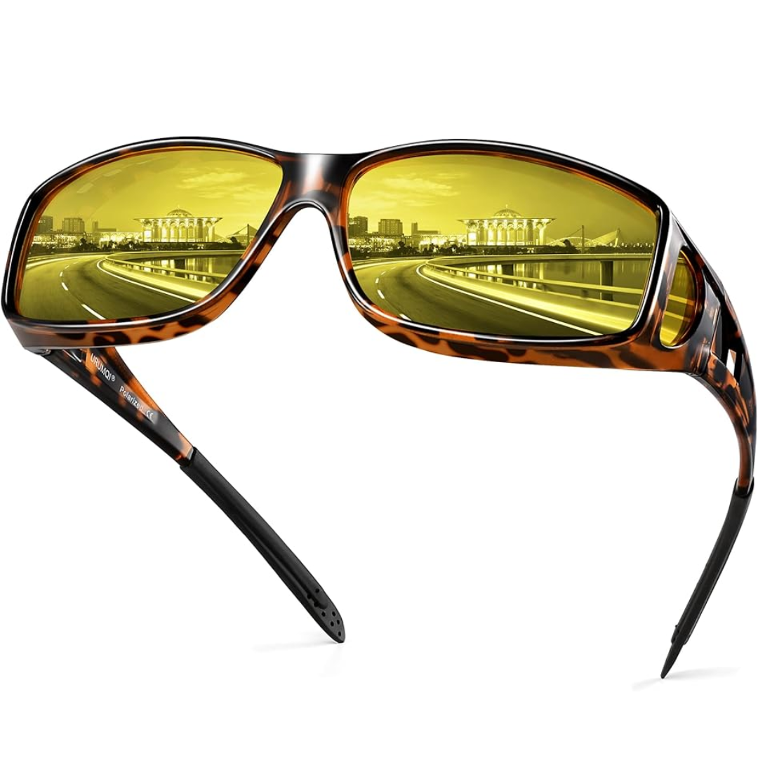 Polarized Night Driving Glasses Anti-Glare Yellow Lens Low Light Driving Eyewear