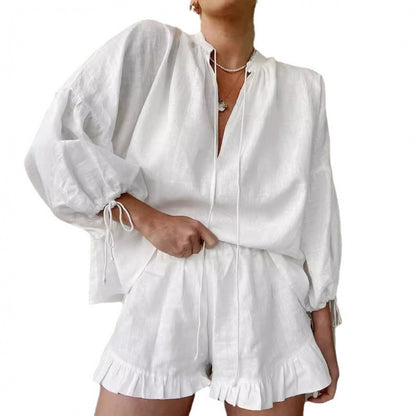 Women’s Cotton Linen Two-Piece Set