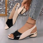 Women’s Summer Peep Toe Block Heel Sandals
