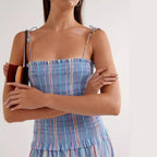 Striped Sleeveless Midi Dress