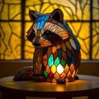 Stained Glass Artistic Table Lamp – Lumivara Mosaic