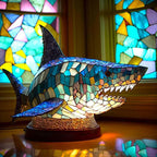 Stained Glass Artistic Table Lamp – Lumivara Mosaic