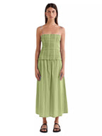 Striped Sleeveless Midi Dress