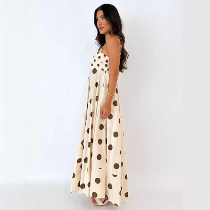 Striped dress with open back belt