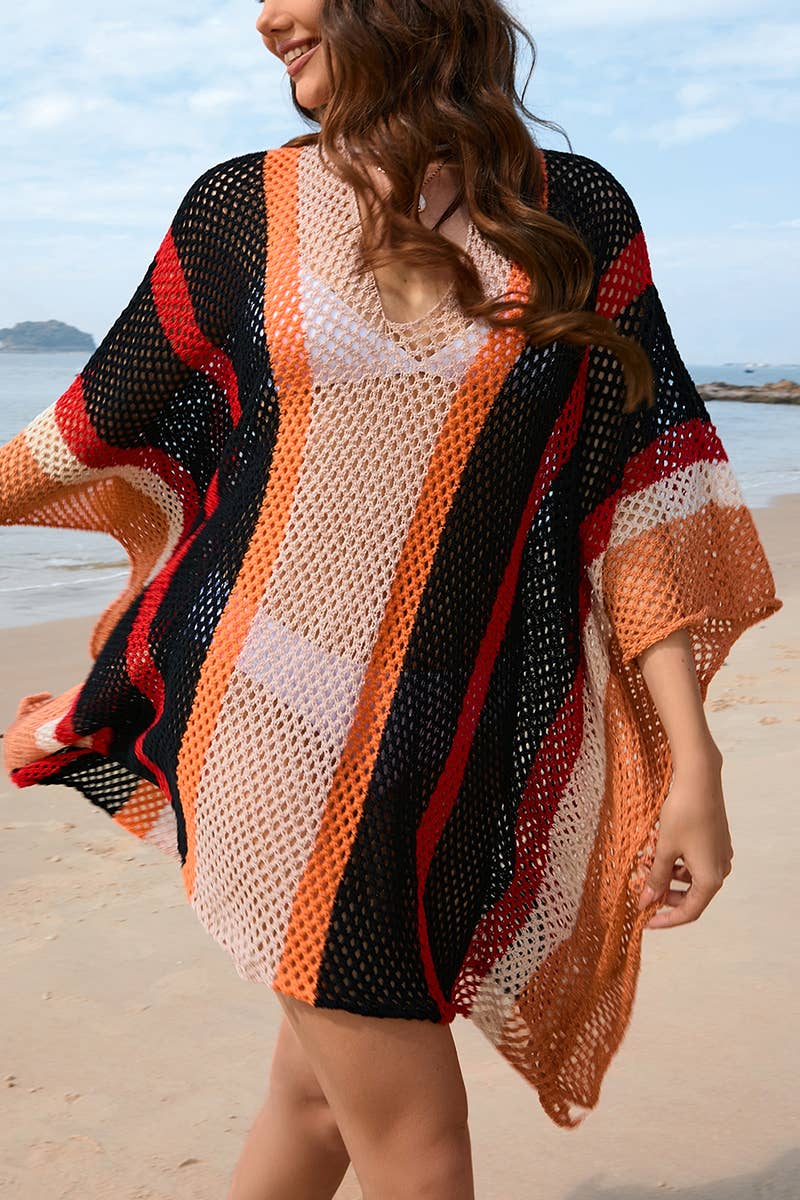 Plus Size Crochet Beach Cover Up – Oversized Swimwear Kimono | Dripiume