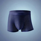 Men’s Bamboo Fiber Boxer Briefs Breathable Soft Stretch Underwear